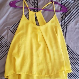 Yellow flowy top